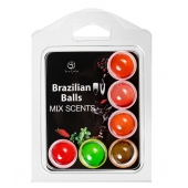 Набор из 6 шариков с ароматизированными массажными маслами Brazilian Balls - Secret Play - купить с доставкой в Таганроге