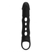 Черная насадка-удлинитель Vibrating Extender With Remote с вибрацией - Dream Toys - в Таганроге купить с доставкой