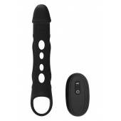 Черная насадка-удлинитель Vibrating Extender With Remote с вибрацией - Dream Toys - в Таганроге купить с доставкой