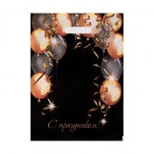 Пакет с вырубной ручкой и принтом в виде шариков (30х40 см) - Сима-Ленд - купить с доставкой в Таганроге