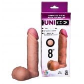 Фаллическая насадка для страпона UNICOCK 8  - 20 см. - LOVETOY (А-Полимер) - купить с доставкой в Таганроге