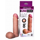 Фаллическая насадка для страпона UNICOCK 8  - 20 см. - LOVETOY (А-Полимер) - купить с доставкой в Таганроге