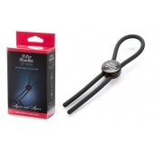 Тёмно-серое эрекционное кольцо с зажимом Again and Again Adjustable Cock Ring - Fifty Shades of Grey - в Таганроге купить с доставкой
