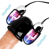 Черная стимулирующая насадка для головки полового члена Multi Speed Vibrating Penis Head Teaser - XR Brands - в Таганроге купить с доставкой