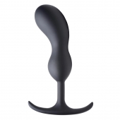 Черный массажер простаты с утяжелителями Premium Silicone Weighted Prostate Plug Large - 18,8 см. - XR Brands - в Таганроге купить с доставкой