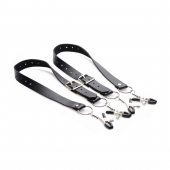 Ремни с зажимами для половых губ Spread Labia Spreader Straps with Clamps - XR Brands - купить с доставкой в Таганроге