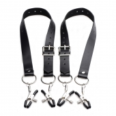 Ремни с зажимами для половых губ Spread Labia Spreader Straps with Clamps - XR Brands - купить с доставкой в Таганроге