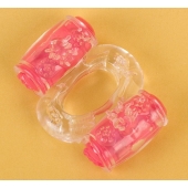 Прозрачное виброкольцо с двумя вибропульками - Toyfa Basic - в Таганроге купить с доставкой