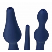 Набор из 3 универсальных насадок для анального душа Universal 3 Piece Silicone Enema Attachment Set - XR Brands - купить с доставкой в Таганроге
