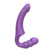 Фиолетовый безремневой страпон Straples Strap-On Dildo - Erokay - купить с доставкой в Таганроге