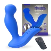 Синий вибромассажер простаты 3,5’’ Remote Control P-spot Massager - 12,5 см. - Erokay - в Таганроге купить с доставкой
