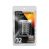 Прозрачная насадка на пенис с шишечками STAY HARD COCK SLEEVE 02 CLEAR - Blush Novelties - в Таганроге купить с доставкой