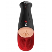 Телесный мастурбатор-вагина в черной колбе с вибрацией Fuck-O-Matic Pro XL - Pipedream - в Таганроге купить с доставкой