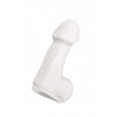 Белая свеча в форме пениса - 47 гр. - Pecado - купить с доставкой в Таганроге