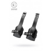 Черные подвесы с белой строчкой - Pecado - купить с доставкой в Таганроге