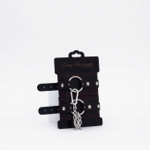 Черно-красные кожаные оковы - Crazy Handmade - купить с доставкой в Таганроге