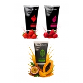 Набор из 3 съедобных лубрикантов JUJU (клубника, малина, тропические фрукты) - JuJu - купить с доставкой в Таганроге