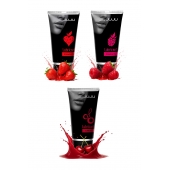Набор из 3 съедобных лубрикантов JUJU (клубника, малина, вишня) - JuJu - купить с доставкой в Таганроге