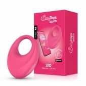 Розовое интерактивное эрекционное виброкольцо Leo - Easy toys - в Таганроге купить с доставкой