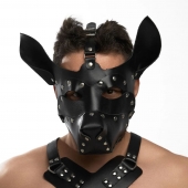 Черная кожаная маска «Собака» - Crazy Handmade - купить с доставкой в Таганроге Черная кожаная маска «Собака» - Crazy Handmade - купить с доставкой в Таганроге