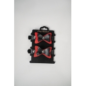 Черно-красные кожаные наручники с бантиками - Crazy Handmade - купить с доставкой в Таганроге Черно-красные кожаные наручники с бантиками - Crazy Handmade - купить с доставкой в Таганроге