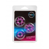 Набор из 3 лиловых эрекционных колец различной формы - Erowoman-Eroman - в Таганроге купить с доставкой