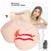 Мастурбатор-полуторс с двойным слоем материала и вибрацией Jenny Onahole Real Vagina - KOKOS - в Таганроге купить с доставкой