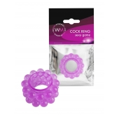 Лиловое эрекционное кольцо с 2 рядами стимулирующих шариков - Erowoman-Eroman - в Таганроге купить с доставкой