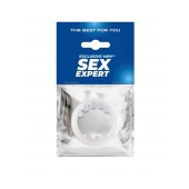 Эрекционное кольцо со стимулирующими шариками сверху и снизу - Sex Expert - в Таганроге купить с доставкой