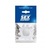 Прозрачное эрекционное кольцо со стимулирующими шариками - Sex Expert - в Таганроге купить с доставкой