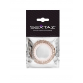 Эрекционное кольцо с бежевыми «ресничками» - Sextaz - в Таганроге купить с доставкой