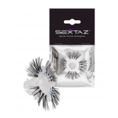 Эластичное эрекционное кольцо с черными «ресничками» - Sextaz - в Таганроге купить с доставкой