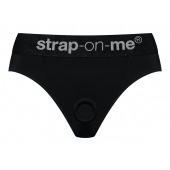 Черные трусики для насадок Heroine Lingerie Harness - size XL - Strap-on-me - купить с доставкой в Таганроге