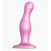 Розовая насадка Strap-On-Me Dildo Plug Curvy size M - Strap-on-me - купить с доставкой в Таганроге