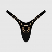 Черный пояс для фиксации насадок Strap-On-Me Leatherette Harness Fabulous - Strap-on-me - купить с доставкой в Таганроге