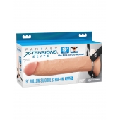 Телесный пустотелый фаллопротез 9’’ Hollow Silicone Strap-On - 24,1 см. - Pipedream - купить с доставкой в Таганроге