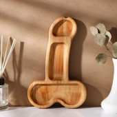 Деревянное блюдо для подачи в форме члена (25 х 16,5 х 1,7 см) - Сима-Ленд - купить с доставкой в Таганроге