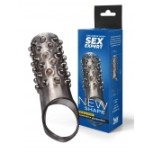 Дымчатая насадка на пенис с выпуклостями - 12 см. - Sex Expert - в Таганроге купить с доставкой