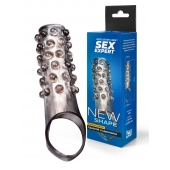 Дымчатая насадка на пенис с выпуклостями - 11 см. - Sex Expert - в Таганроге купить с доставкой