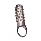 Дымчатая насадка на пенис с выпуклостями - 11 см. - Sex Expert - в Таганроге купить с доставкой