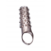 Дымчатая насадка на пенис с шипами и выпуклостями - 12 см. - Sex Expert - в Таганроге купить с доставкой