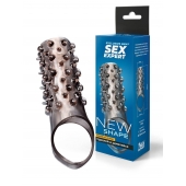 Дымчатая насадка на пенис с шипами и выпуклостями - 12,5 см. - Sex Expert - в Таганроге купить с доставкой