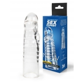 Прозрачная закрытая насадка на член - 15 см. - Sex Expert - в Таганроге купить с доставкой