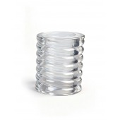 Прозрачная сквозная насадка на пенис с ребрышками - Sex Expert - в Таганроге купить с доставкой