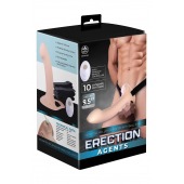 Телесный полый страпон с вибрацией Erection Agents - 24,1 см. - NMC - купить с доставкой в Таганроге