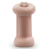 Телесный люминесцентный двусторонний мастурбатор Tasha - Blush Novelties - в Таганроге купить с доставкой