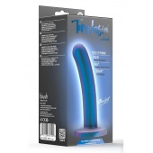 Синяя насадка с гладкой поверхностью Surrender 5.75 Inch Intermediate Pegging Dildo - 14,6 см. - Blush Novelties - купить с доставкой в Таганроге