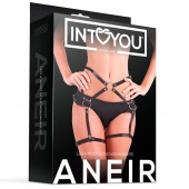 Черные стрепы на бёдра Aneir - Intoyou - купить с доставкой в Таганроге