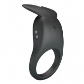 Черное перезаряжаемое виброкольцо Carlton - Baile - в Таганроге купить с доставкой