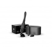 Черная секс-машина с функцией нагрева, насадками и присоской Sesh - Zalo - купить с доставкой в Таганроге